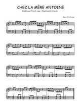 Téléchargez l'arrangement pour piano de la partition de Traditionnel-Chez-la-mere-Antoine en PDF